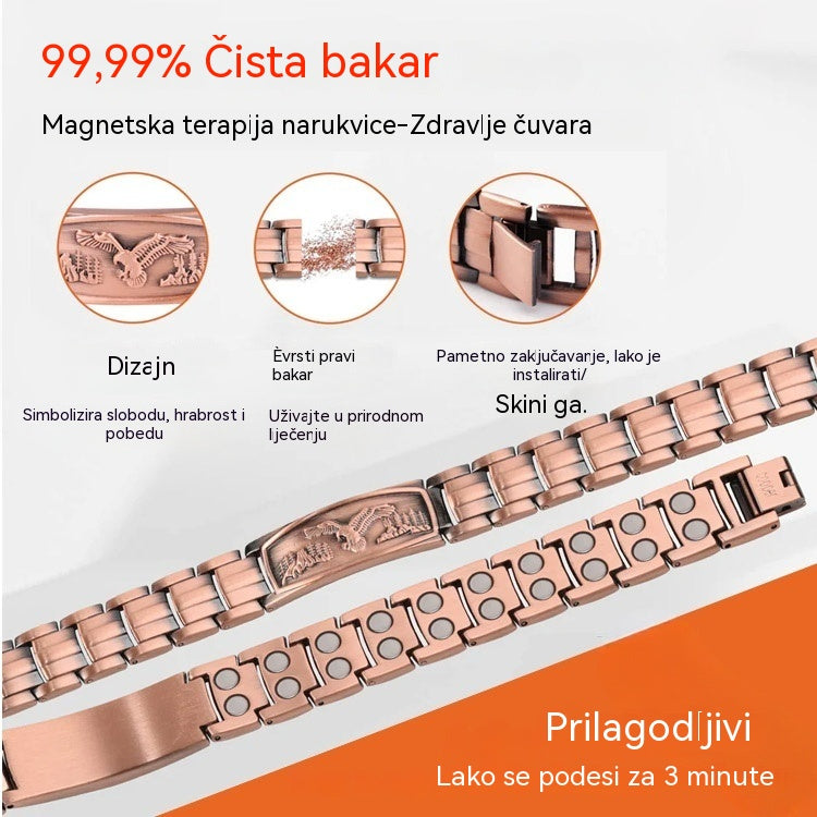 š„ćNarukvica + ogrlicaćMuÅ”ka magnetska narukvica s dizajnom orla