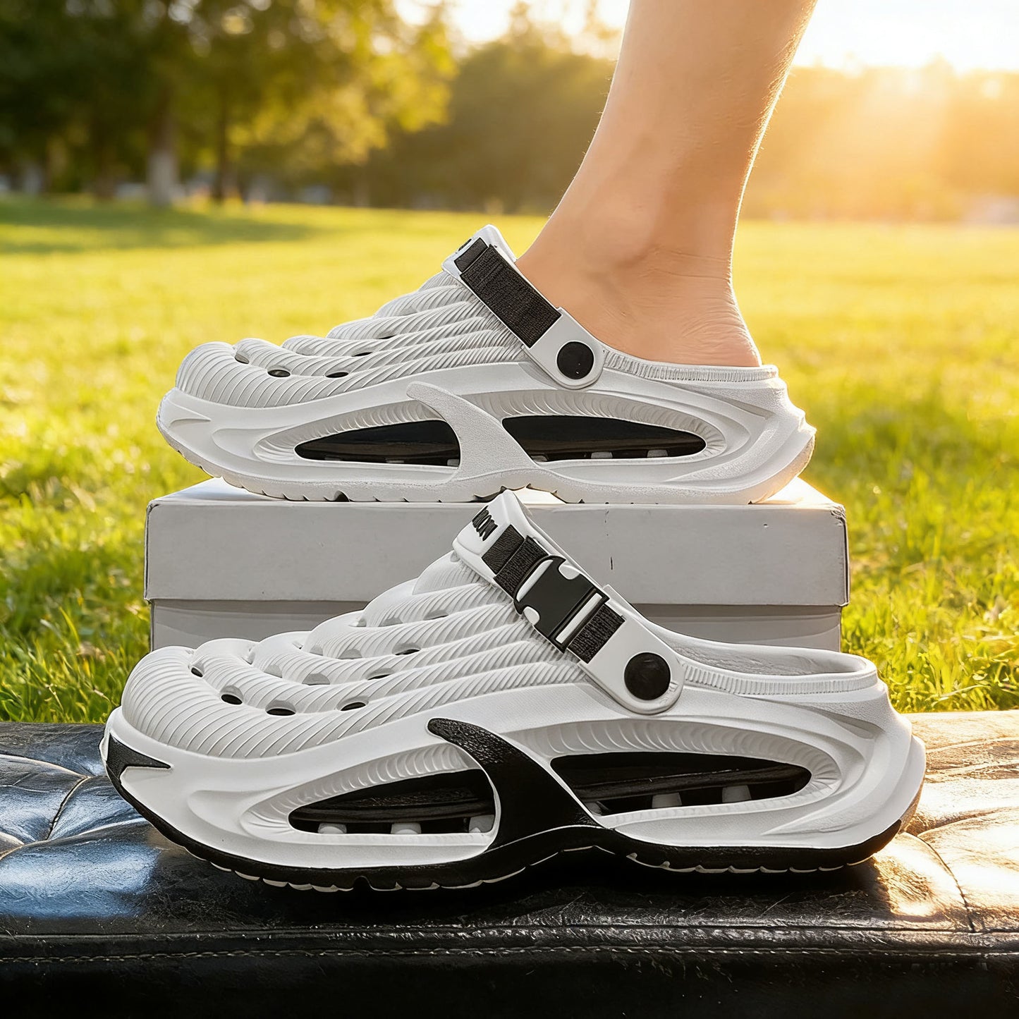 👟50% ZĽAVA🌬️Pánske sandále 2 v 1 na všeobecné použitie - hrubá podrážka z EVA, protišmykové a extrémne ľahké, priedušné🏃♂️