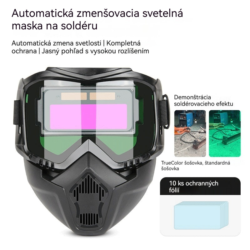 😎【Zľava 50 %】 Plne automatická zváračská maska s ochranným krytom a reguláciou intenzity svetla, vhodná pre zváračov