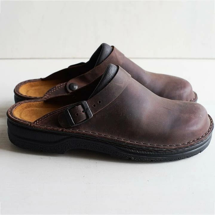 👞Специална цена✅【38-48】Чехли от естествена кожа, мека подметка, изключително удобни за носене✅️Унисекс