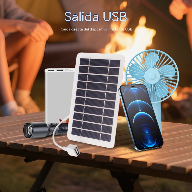 🌞Primavera: ¡50% de descuento!🔋Panel solar ultraligero (2W 5V) – Cargador USB portátil para senderismo y acampada – Versátil y resistente a la intemperie.