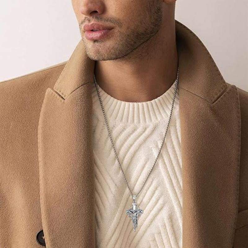 🔥【50% OFF】🔥Collar con colgante de cruz y halo de espinas