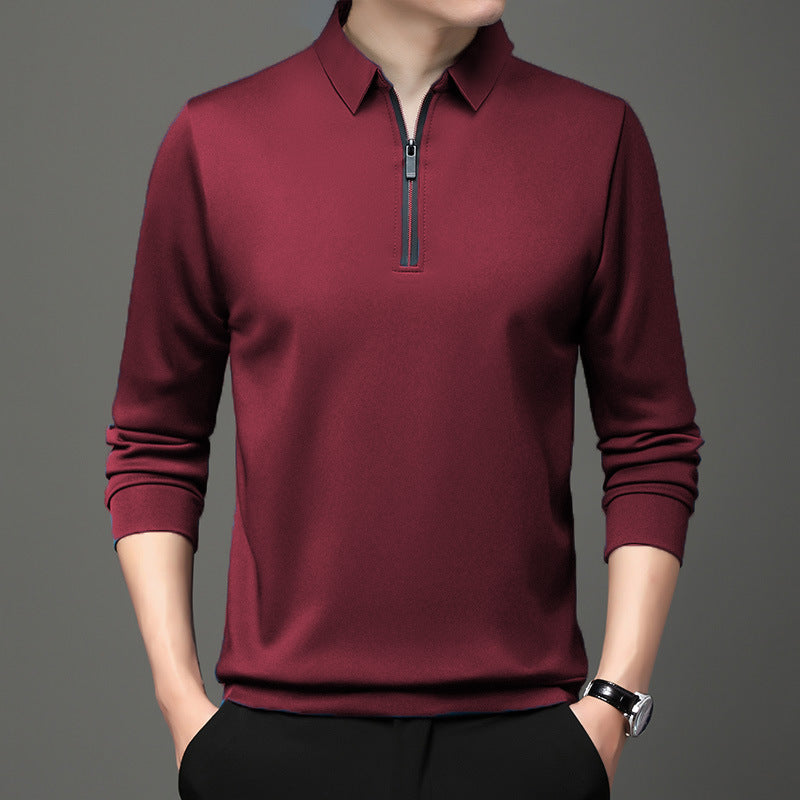 50% zniżki ✨👔M-4XL💖Nowa wiosenna męska koszulka polo z długim rękawem i zamkiem błyskawicznym