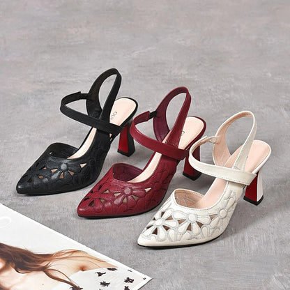💥【35-41】🔥 Pohodlné monochromatické vysoké podpätky s špicatou špičkou na špičke