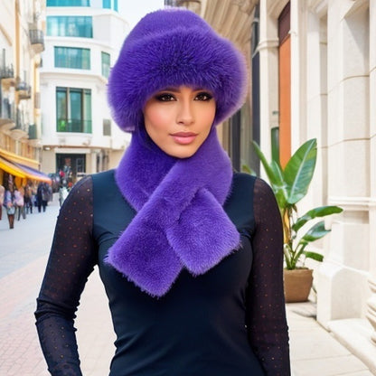 🔥Rebajas de invierno, bufandas de moda invernal + gorros de felpa 