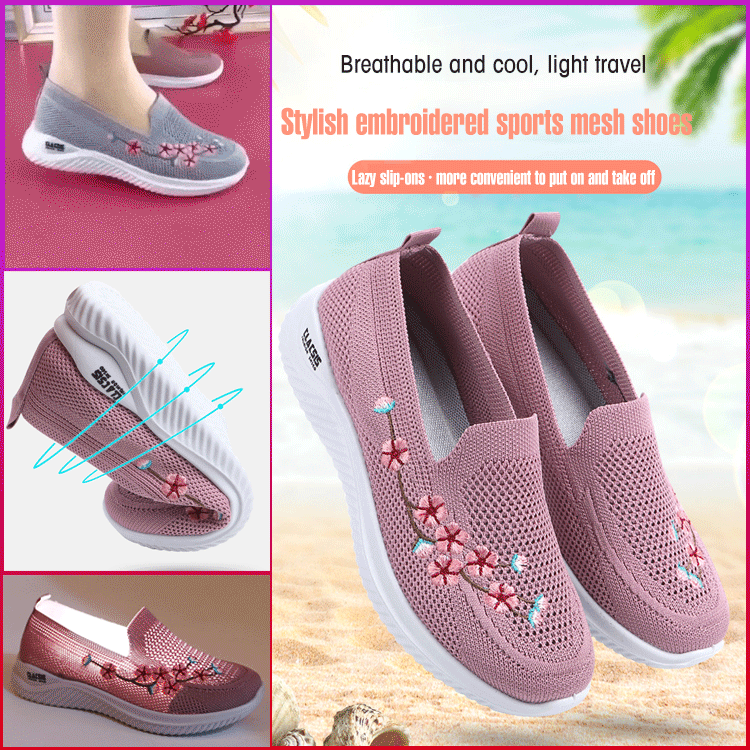 🌹💖【50% OFF】👟🤩【36-42】Prolećne ženske tenice s šarom – prozračne letvene tenice, udobne za svaki dan