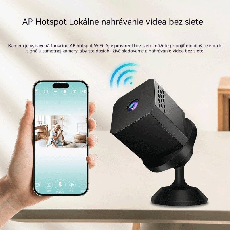 🏠📹【Časovo obmedzená polovičná cena】🔥Mini štvorcová kamera, inteligentná kamera s vysokým rozlíšením, podporuje WiFi pre bezdrôtové diaľkové monitorovanie domácnosti