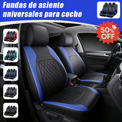 🚗🚗Juego universal de fundas para asientos de coche de cuero suave