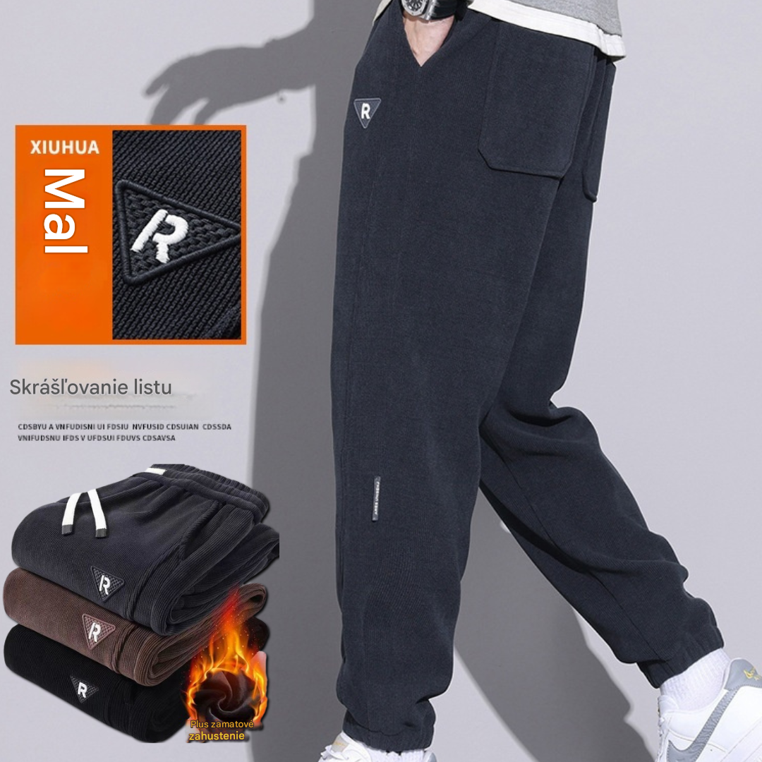 🔥【M-5XL】🖤Nové pánske zimné nohavice, s flísovou podšívkou a zosilneným manšestrom, teplé a ležérne pánske nohavice