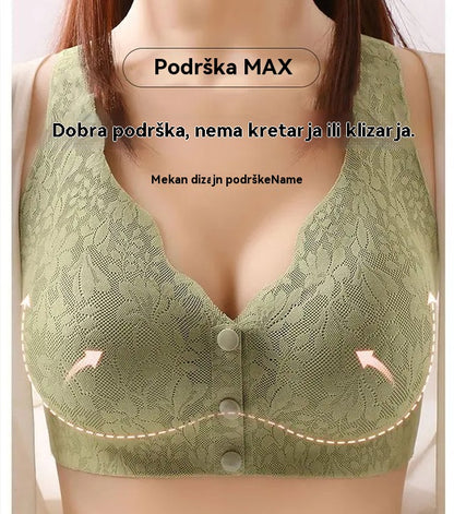 💖【Kupite 2, dobijte 2 gratis】🔥 Grudnjak bez šavova s kopčanjem sprijeda, lagan i prozračan dizajn bez šavova