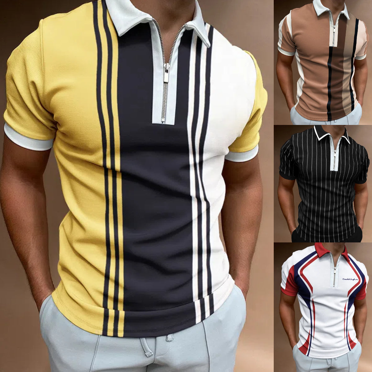 ✨👔50% popusta💖 [S-3XL]🌹 Nova ljetna muška polo majica s patentnim zatvaračem za 2026.
