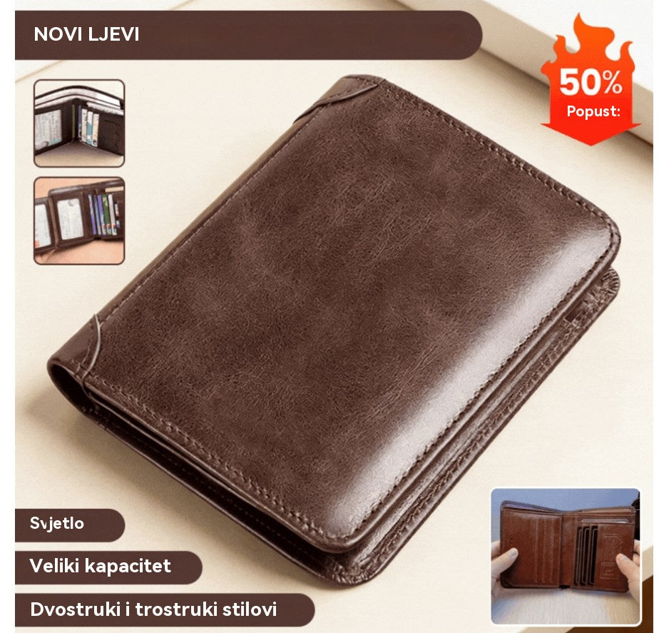 👝【50% popusta】✨ Novi muški novčanik od prave kože sa zaštitom od krađe