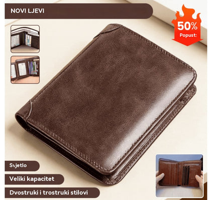 👝【50% popusta】✨ Novi muški novčanik od prave kože sa zaštitom od krađe