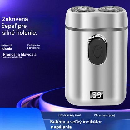 🧡【Posledný deň, pol ceny】Mini prenosný elektrický holiaci strojček s magnetickými vodeodolnými dvojitými čepeľami