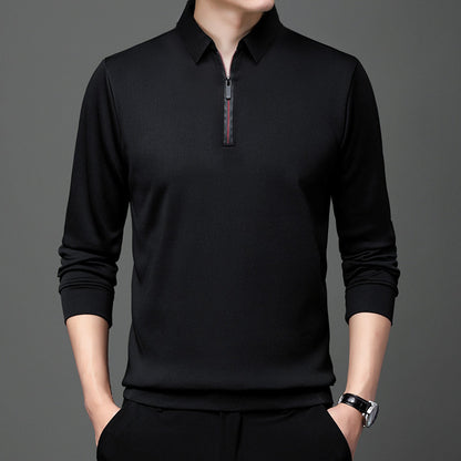 50% zniżki ✨👔M-4XL💖Nowa wiosenna męska koszulka polo z długim rękawem i zamkiem błyskawicznym