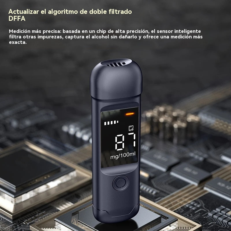 🍷🚗 Medidor de alcohol portátil de alta precisión – Mide tu nivel antes de conducir