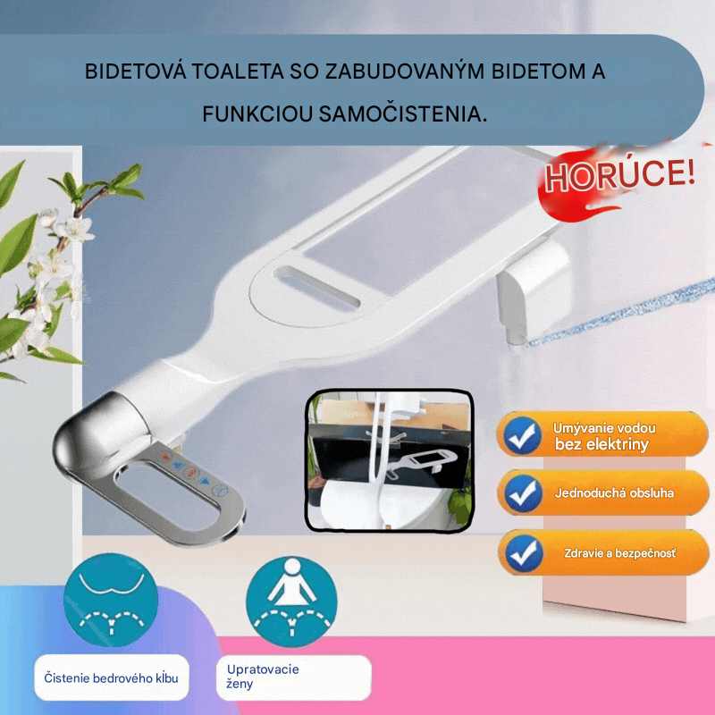 🚽💦【Časovo obmedzená polovičná cena】Nevyžaduje elektrinu, inteligentná toaleta s dvoma tryskami, samočistiaca hygienická inteligentná toaleta.