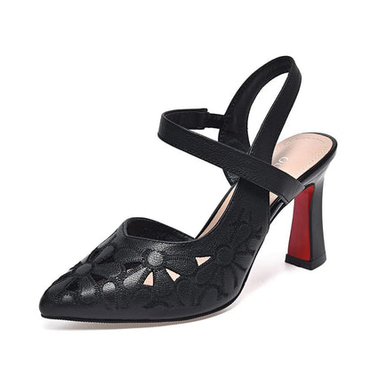 💥【35-41】🔥 Pohodlné monochromatické vysoké podpätky s špicatou špičkou na špičke