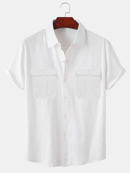 【🔥50% отстъпка🔥】✨🎉【M-5XL】Пролетна нова мъжка обикновена ежедневна ленена риза за 2026 г.