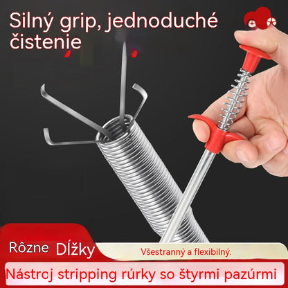 👍【Diverse lungimi】💪Instrument de dragare a țevilor multifuncțional, flexibil, cu patru gheare