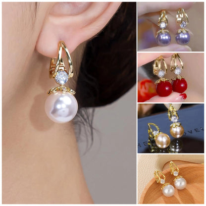 💋 Pendientes de plata con perlas de lujo francés de nuevo estilo 2025