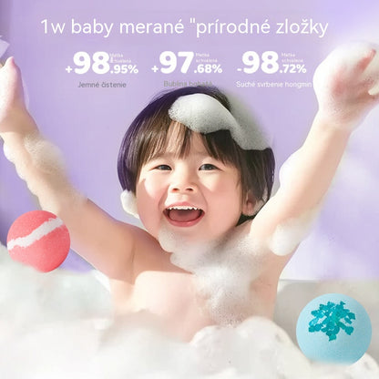 🐳🧸【12 za 35 €】Sada 12 guľôčok so soľou do kúpeľa v tvare morských živočíchov (60 g každá), vhodné pre deti.