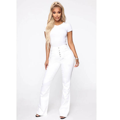 🎀Wysokiej jakości bestseller! 👖【S-4XL】✨2026 Nowe damskie spodnie z wysokim stanem i rozszerzanymi rękawami