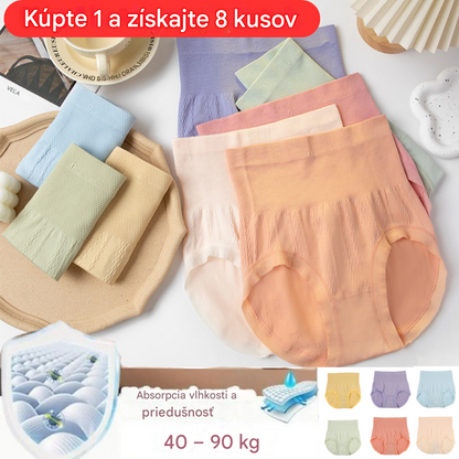 🏆【40-100 kg】1 sada, 8 kusov🔥Posledný deň - 50% zľava - Antibakteriálne nohavičky s vysokým pásom na reguláciu bruška - 4226269