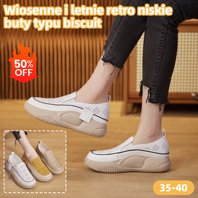 🔥【Kup 1, otrzymaj 1 gratis】】【35-40】👟🎇Retro niskie buty biszkoptowe na wiosnę i lato 2025💖