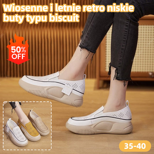🔥【Kup 1, otrzymaj 1 gratis】】【35-40】👟🎇Retro niskie buty biszkoptowe na wiosnę i lato 2025💖