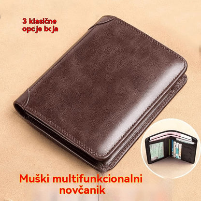 👝【50% popusta】✨ Novi muški novčanik od prave kože sa zaštitom od krađe