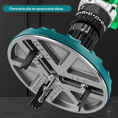 Nastaviteľná dierová píla, priemer 45 mm - 130 mm, nástroj na dierovú pílu na drevo.