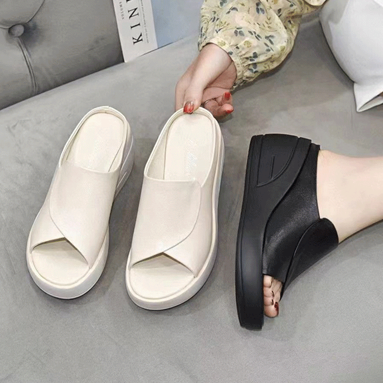 🔥【Tacón de 5,5 cm】Sandalias de cuña con suela blanda-Suaves, cómodos y no cansarán tus pies