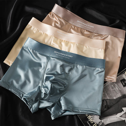 🔥🩲【Balenie 6 kusov】Nové pánske boxerky Ice Silk - priedušná letná saténová spodná bielizeň
