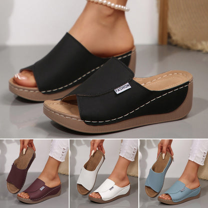 🔥👡【Časovo obmedzená zľava 50%】Moderné dámske sandále uvedené na trh v roku 2026, vyrobené z pravej kože s mäkkou a hrubou podrážkou.