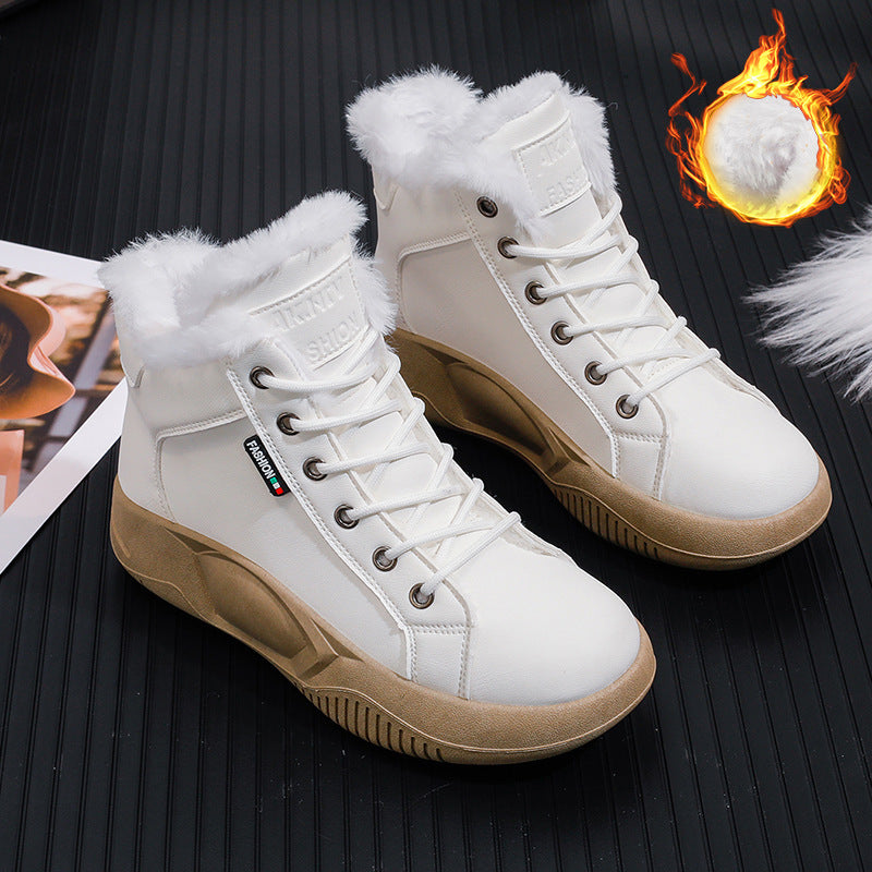 【35-40】Zapatos retro de piel de vaca con suela gruesa, nuevos zapatos informales modernos y versátiles. 