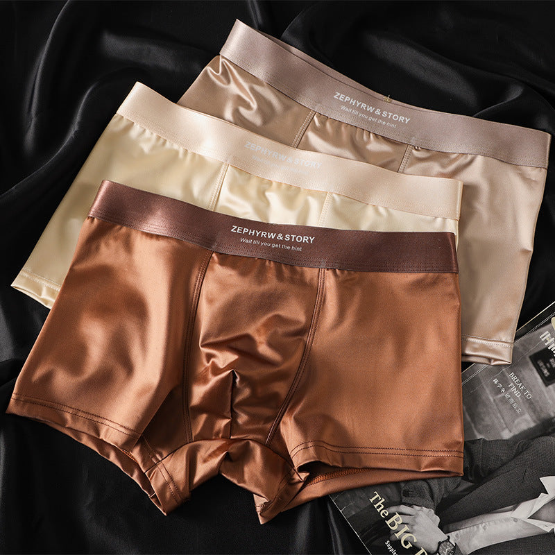 🔥🩲【Balenie 6 kusov】Nové pánske boxerky Ice Silk - priedušná letná saténová spodná bielizeň