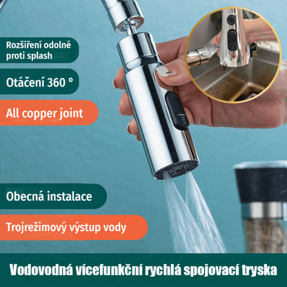 🚿🔥【Zľava za polovičnú cenu】Najpredávanejšia ochrana proti striekajúcej vode na kuchynský kohútik, univerzálna rotačná predlžovacia hadica