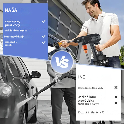 🔥1 sada 9 kusov🔥🚗Multifunkčná prenosná vysokotlaková vodná pištoľ💦