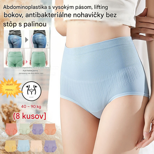 🏆【40-100 kg】1 sada, 8 kusov🔥Posledný deň - 50% zľava - Antibakteriálne nohavičky s vysokým pásom na reguláciu bruška - 4226269