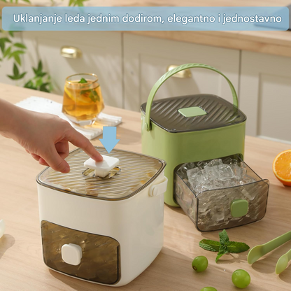 💞Prodano više od 50.000! 💥🥤🧊 50% popusta! Ledomat s posudom: 48 kockica odjednom, nepropusni poklopac. Sklopiv, štedi prostor. Uključuje mjericu i hvataljke za led 🏖️✅
