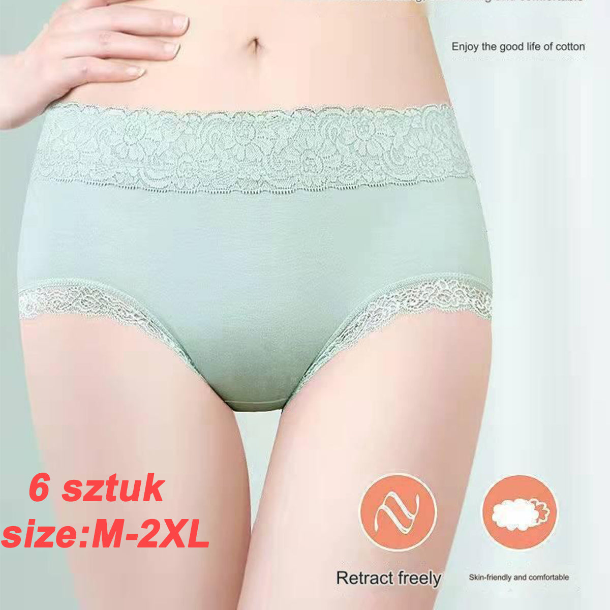 💖Zadnji dan 50% popusta - 【6 komada】Visokokvalitetni pamučni steznik za guzu visokog struka✨️ （40-100 kg）