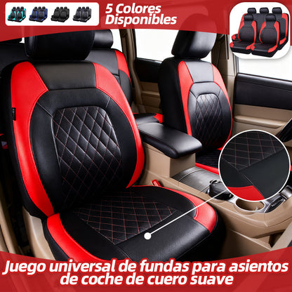 🚗🚗Juego universal de fundas para asientos de coche de cuero suave