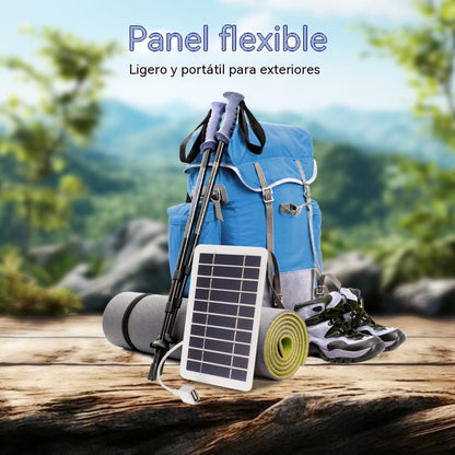 🌞Primavera: ¡50% de descuento!🔋Panel solar ultraligero (2W 5V) – Cargador USB portátil para senderismo y acampada – Versátil y resistente a la intemperie.