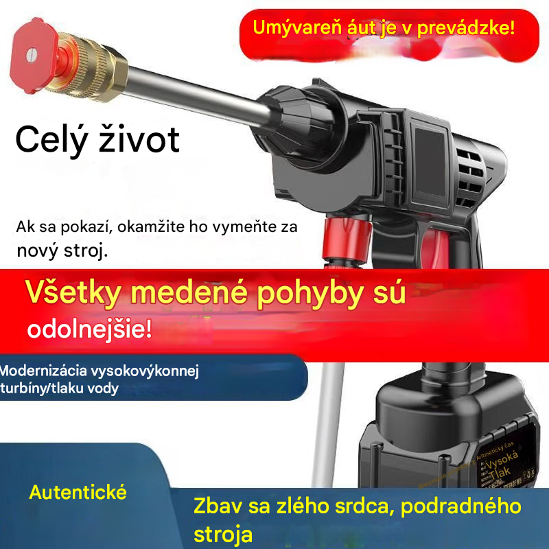 🔥1 sada 9 kusov🔥🚗Multifunkčná prenosná vysokotlaková vodná pištoľ💦
