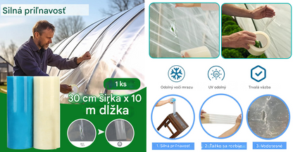 🌳👍【30M】Vodotesná a mrazuvzdorná opravná páska na fólie do skleníkov
