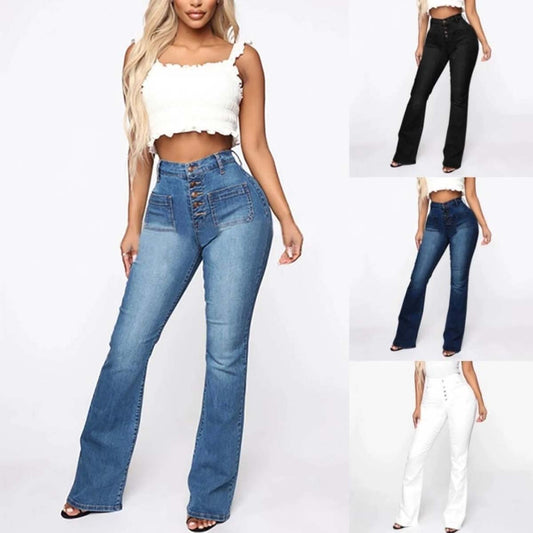 🎀Wysokiej jakości bestseller! 👖【S-4XL】✨2026 Nowe damskie spodnie z wysokim stanem i rozszerzanymi rękawami