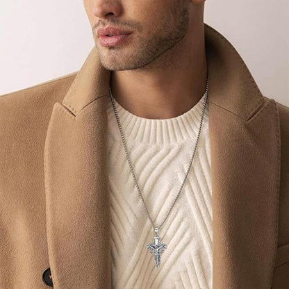 🔥【50% OFF】🔥Collar con colgante de cruz y halo de espinas