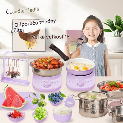 🔥 50% ZĽAVA! 🎁 Mini kuchynská súprava na varenie pre skutočné deti 🍳✨