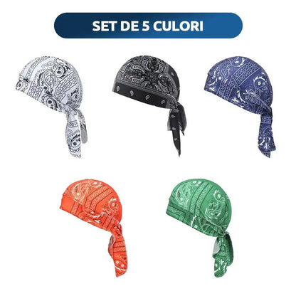 【Paquete de gran valor – 5 piezas】Elegante sombrero/pañuelo para la cabeza de estilo retro hecho de seda transpirable